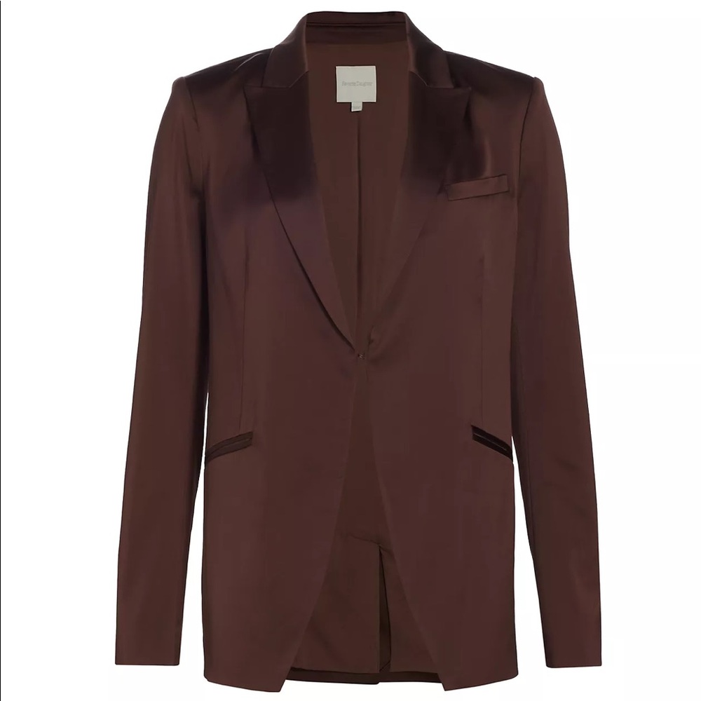 Favorite Daughter Size Small Coffee Satin Blazer
